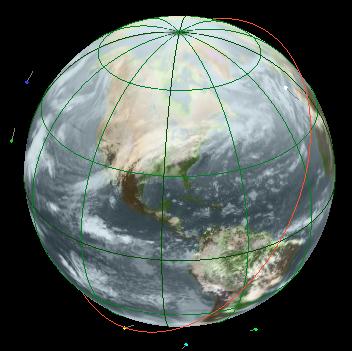 World showing cloud thermal overlay