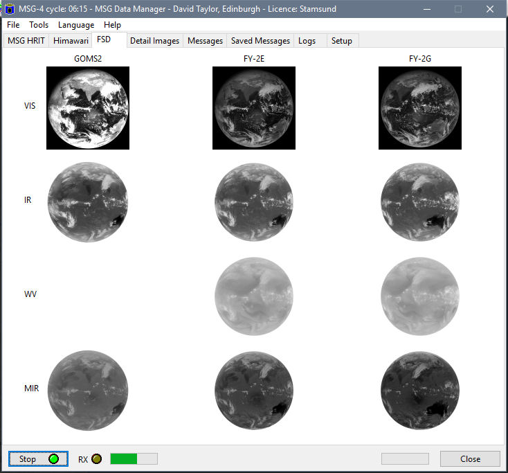 MSG Data Manager - Foreign Satellite Data screen shot