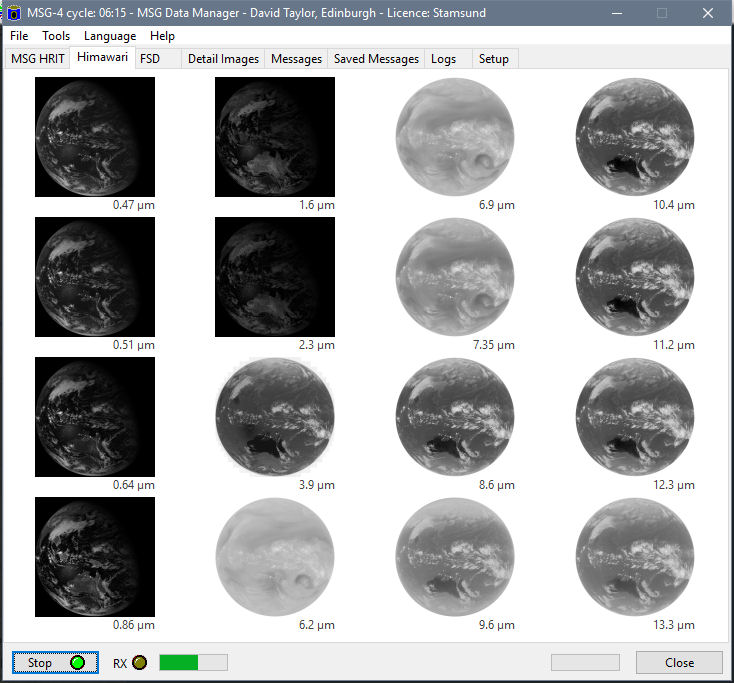 MSG Data Manager - Foreign Satellite Data screen shot