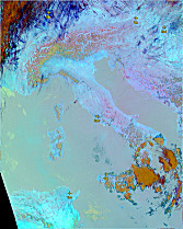 Thermal channel combination showing ash and dust, and dark aircraft trails